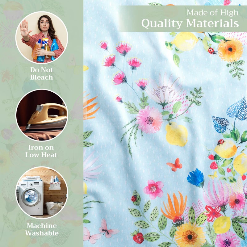 Maison d' Hermine Cloth Napkins Set of 4 100% Cotton Everyday Reusable Square Napkins Cloth Washable, Dinner, Party, Wedding, Restaurant, Spring/Summer (Jardin D'Ete - Mint, 20" x 20") - Image 3